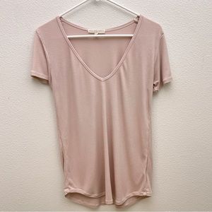 Urban Outfitters Flowy Light Pink V-neck | Small